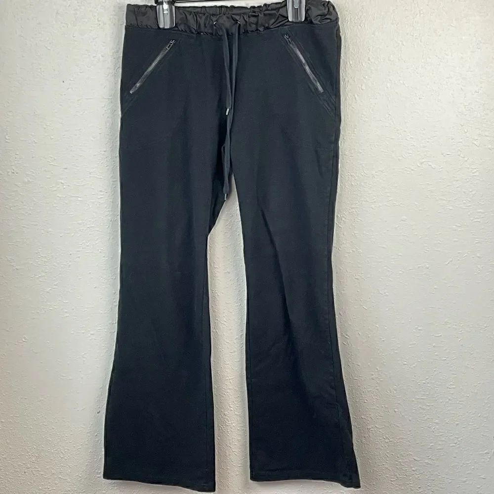 EUC Luciano Dante Womens Black Cozy Pants with Zipper Pockets Size M